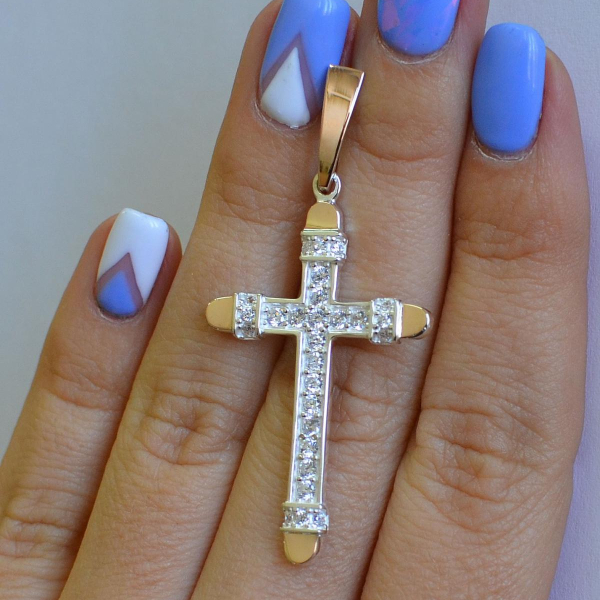 Чоловічий хрест із срібла