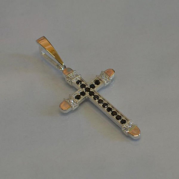 Чоловічий хрест із срібла