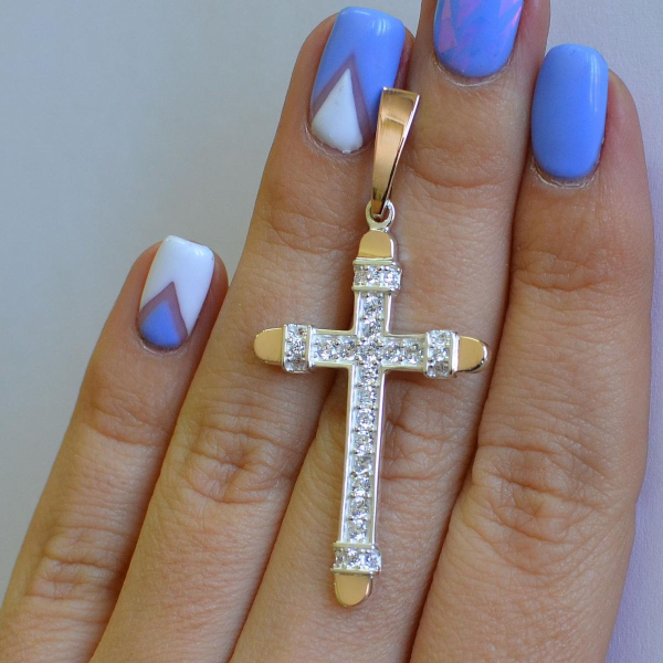 Чоловічий хрест із срібла