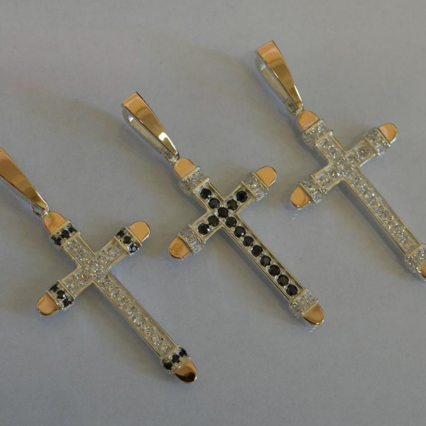 Чоловічий хрест із срібла