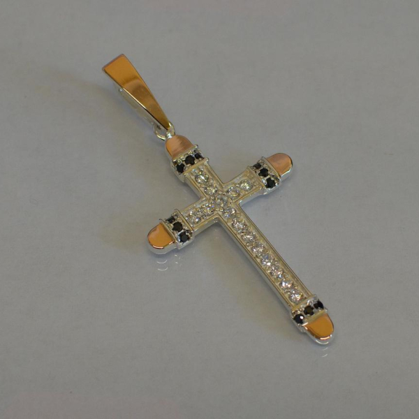 Чоловічий хрест із срібла