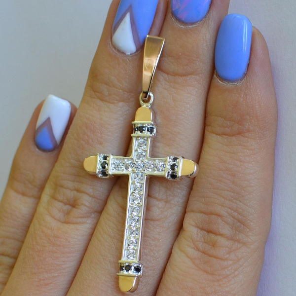 Чоловічий хрест із срібла