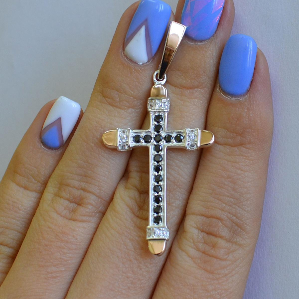 Чоловічий хрест із срібла