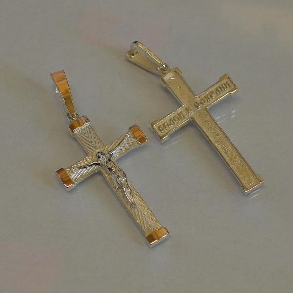 Срібний чоловічий хрест