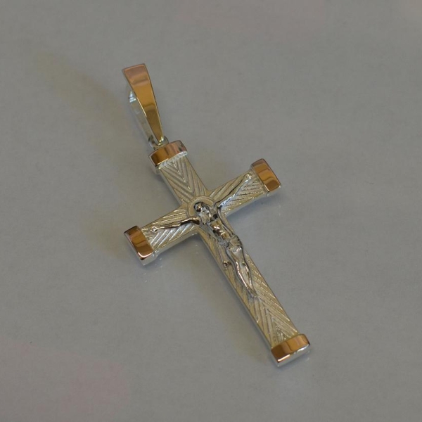 Срібний чоловічий хрест