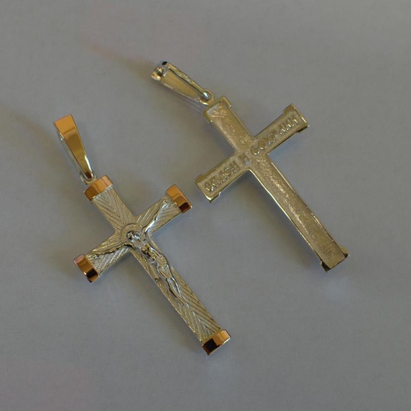 Срібний чоловічий хрест