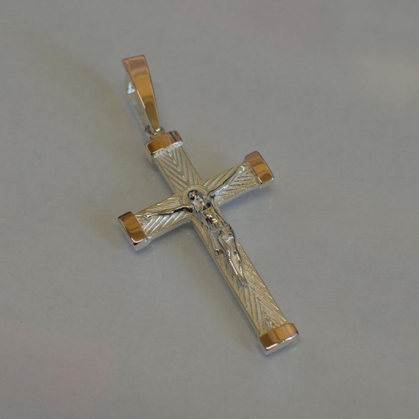 Срібний чоловічий хрест