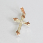 Срібний хрестик з золотом