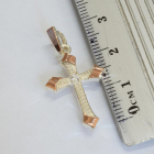 Срібний хрестик з золотом