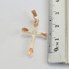 Срібних хрестик з золотими вставками