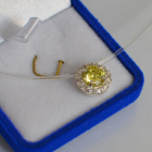 Серебряная подвеска на леске