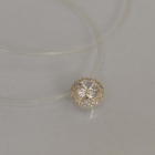 Серебряная подвеска на леске