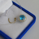 Серебряная подвеска на леске