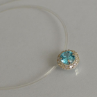 Серебряная подвеска на леске