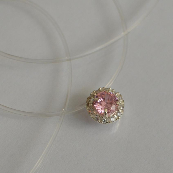 Серебряная подвеска на леске