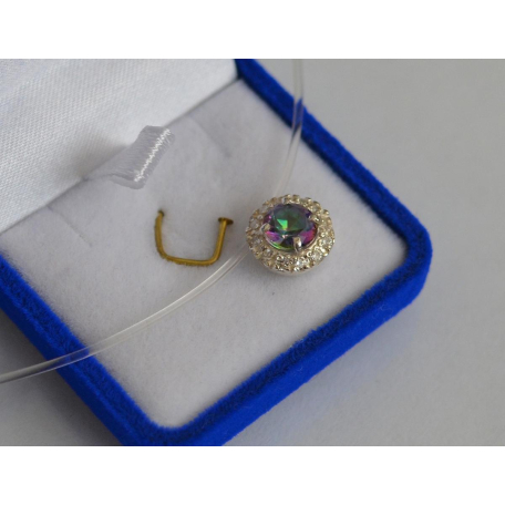 Серебряная подвеска на леске