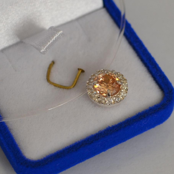 Серебряная подвеска на леске