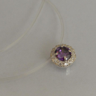 Серебряная подвеска на леске