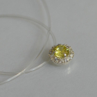 Серебряная подвеска на леске