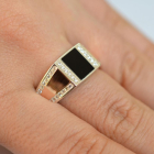 Срібна печатка з золотими вставками