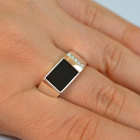 Срібна печатка з золотими вставками