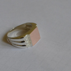 Срібний перстень з золотими пластинами