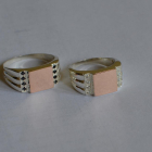 Срібний перстень з золотими пластинами