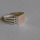 Срібний перстень з золотими пластинами