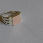 Срібний перстень з золотими пластинами