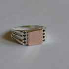 Срібний перстень з золотими пластинами