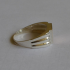 Срібний перстень з золотими пластинами