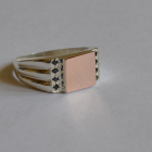 Срібний перстень з золотими пластинами