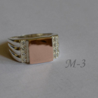 Срібний перстень з золотими пластинами