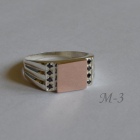 Срібний перстень з золотими пластинами