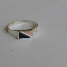 Срібний перстень з золотими напайками