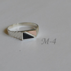 Срібний перстень з золотими напайками