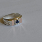 Срібний перстень з золотими пластинами