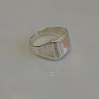 Срібний перстень  зі вставками з золота