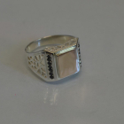 Срібний перстень  зі вставками з золота