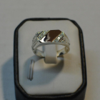 Срібний перстень  з накладками з золота