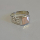 Срібний перстень  з золотими накладками