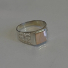 Срібний перстень  з золотими накладками