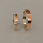 Пара обручальных колец из серебра