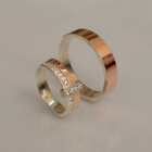 Пара обручальных колец из серебра