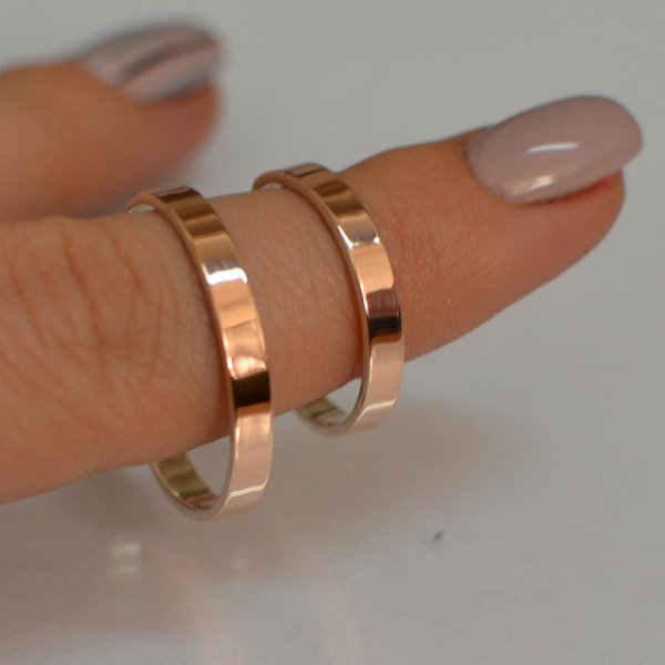 Срібна обручка  зі вставками з золота