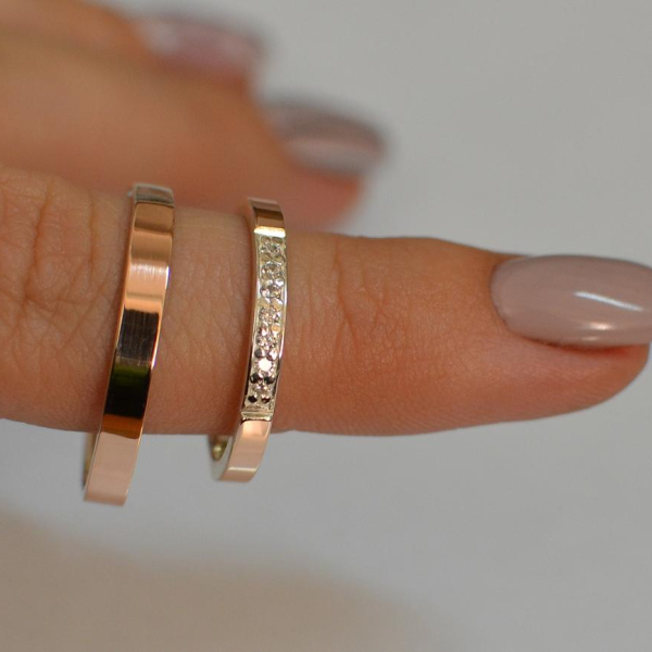 Пара обручок із срібла