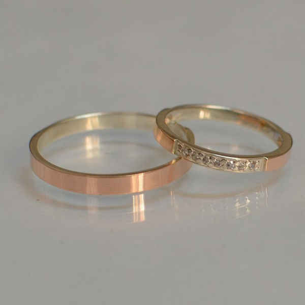 Пара обручок із срібла