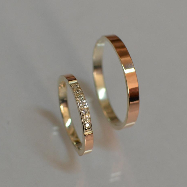 Пара обручок із срібла