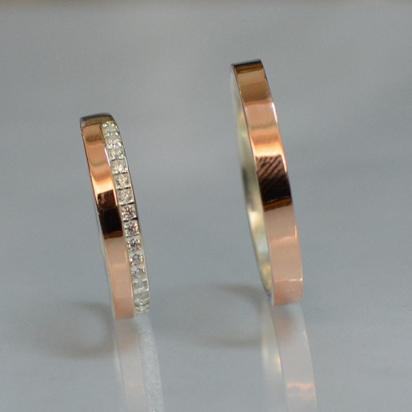 Пара обручок із срібла