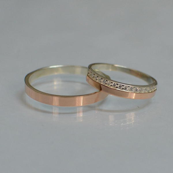 Пара обручок із срібла